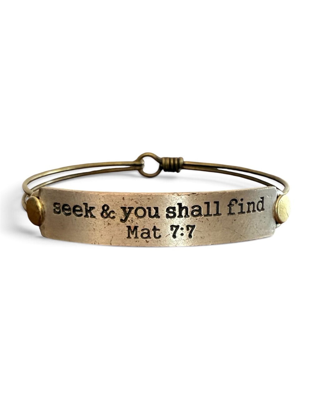 Sweet Romance Matthew 7:7 Inspirational Message Bracelet